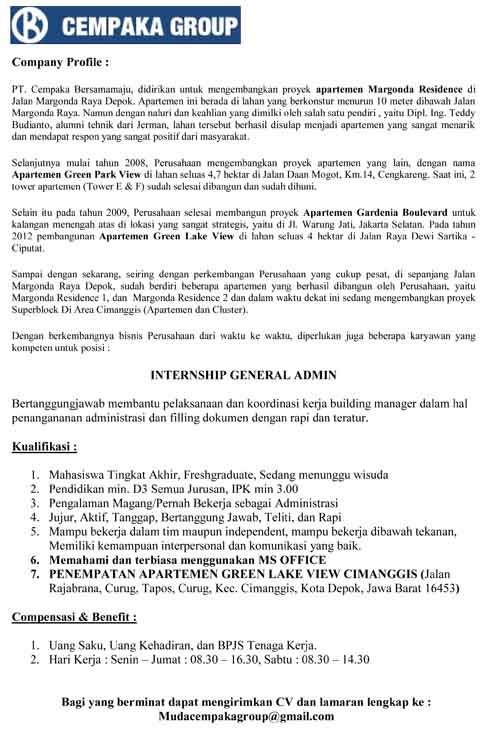 INTERNSHIP GENERAL ADMIN
