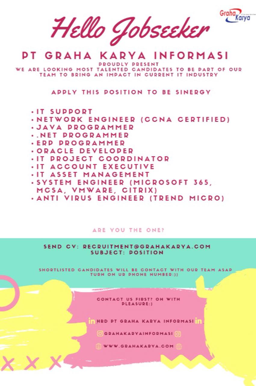 IT Support, Network Engineer, Java Programmer, Net Programmer, Etc