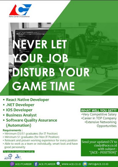 React Native Developer, .NET Developer, IOS Developer, Business Analyst, Software Quality Assurance