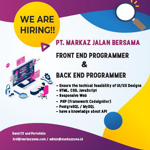 Front end Programmer, Back end Programmer