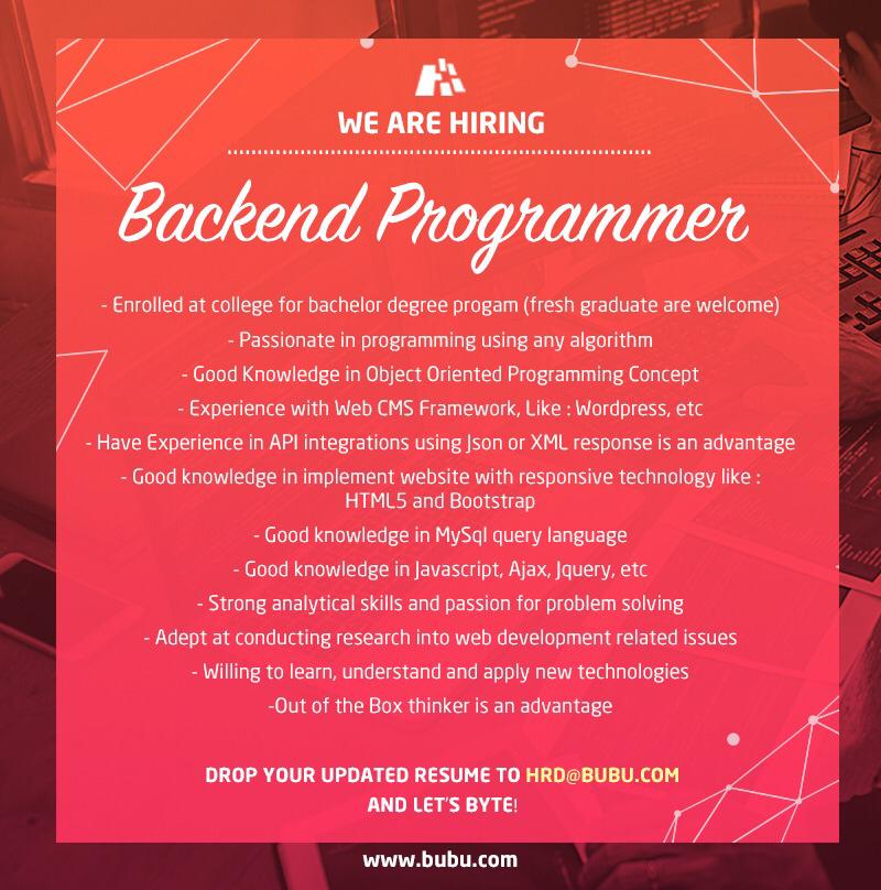 Backend Programmer