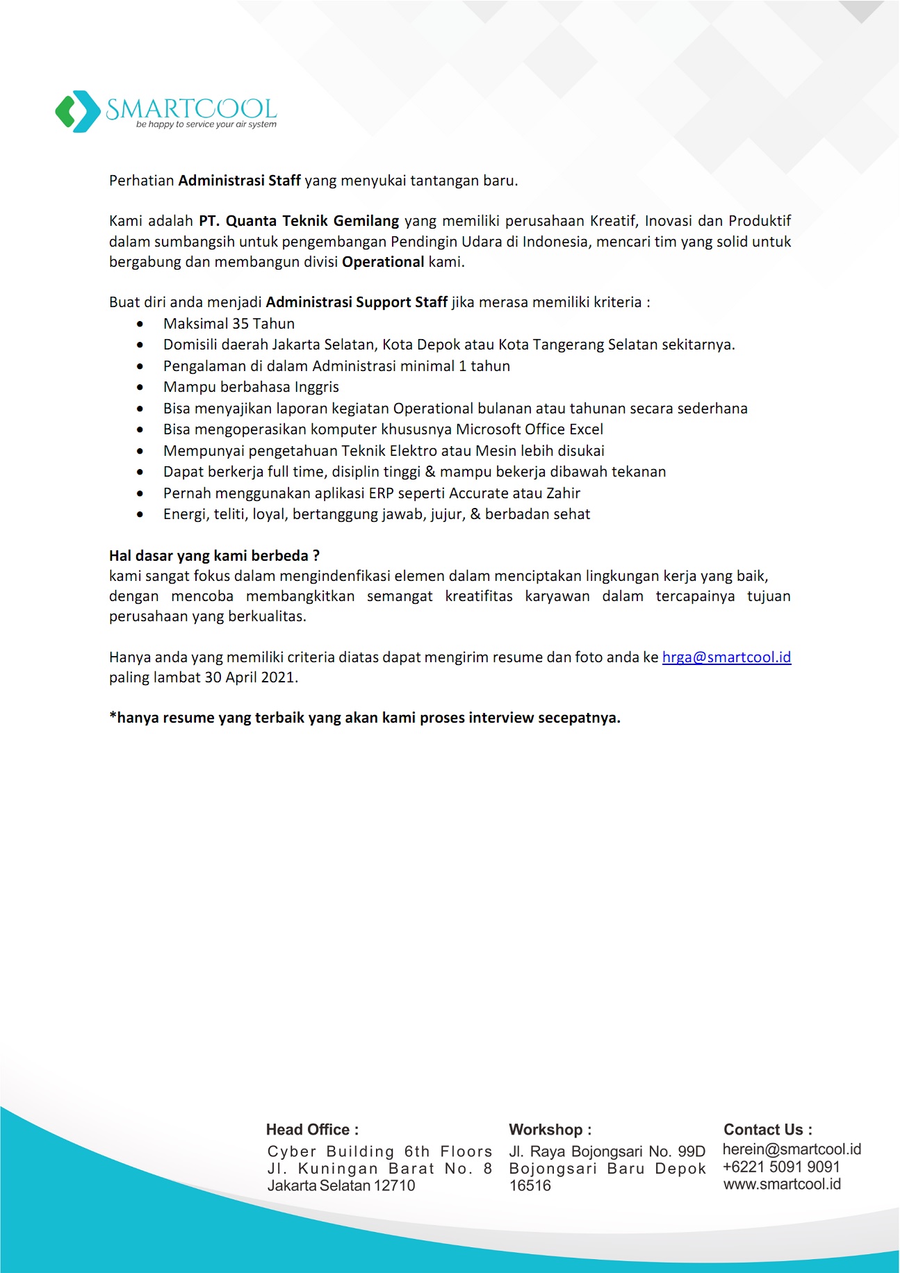 Administrasi Staff