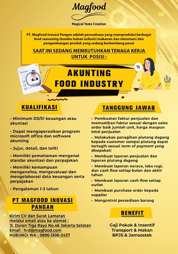 Akunting Food Industry