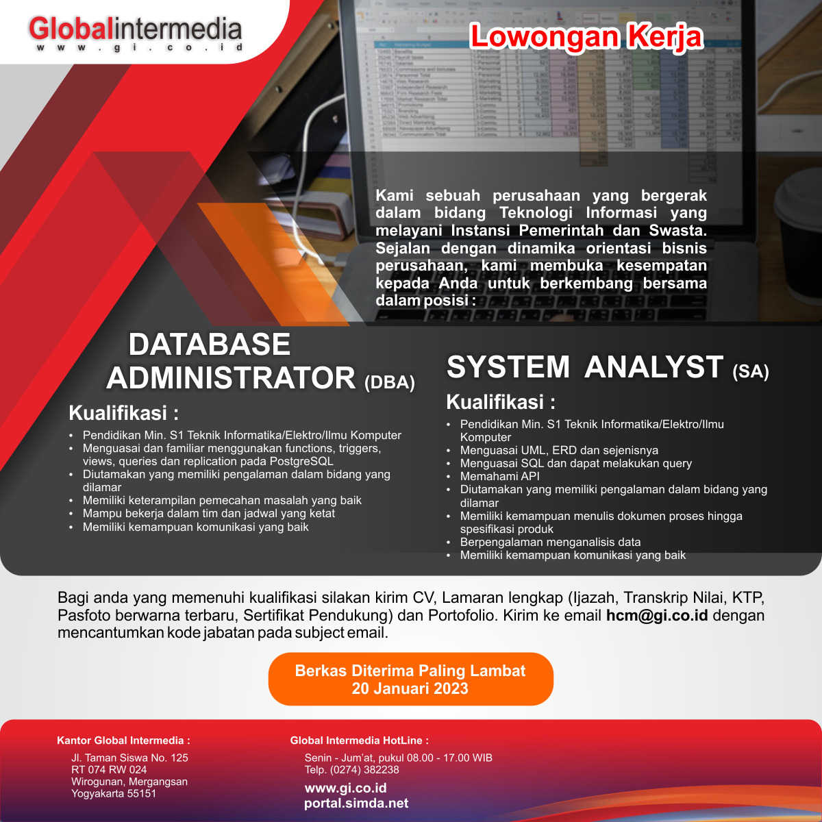 DBA dan Sys. Analyst
