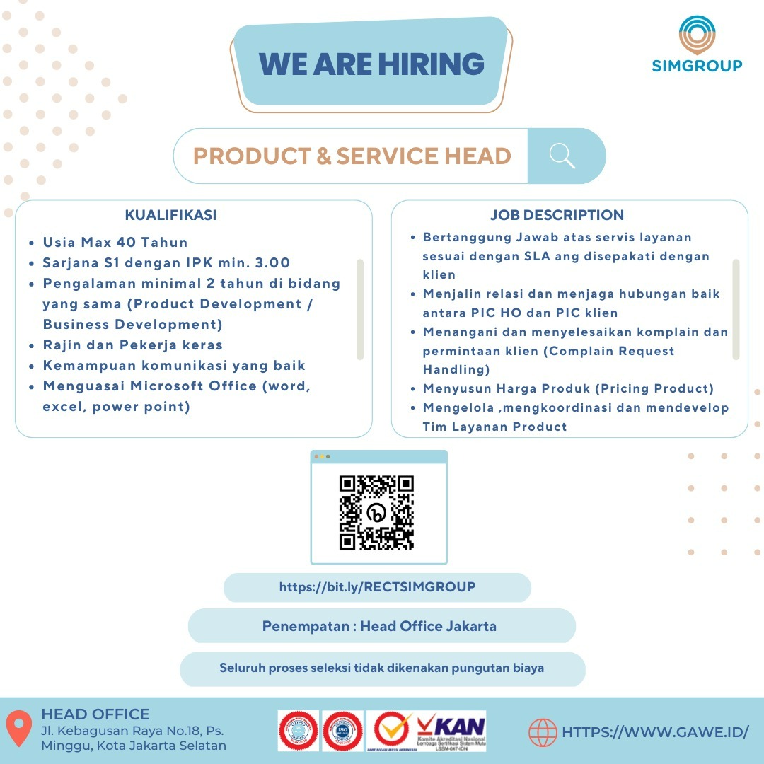 Product & Service Head