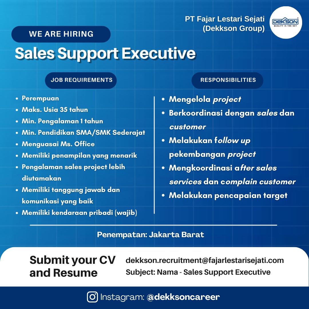 Sales Support Executive