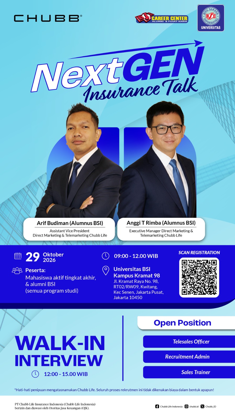 Walk in Interview PT.Chubb Life Insurance