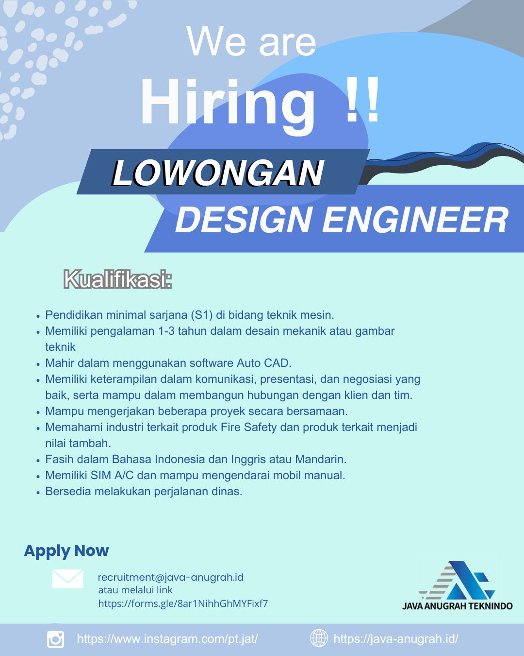 Design Engineer - Java Anugrah Teknindo