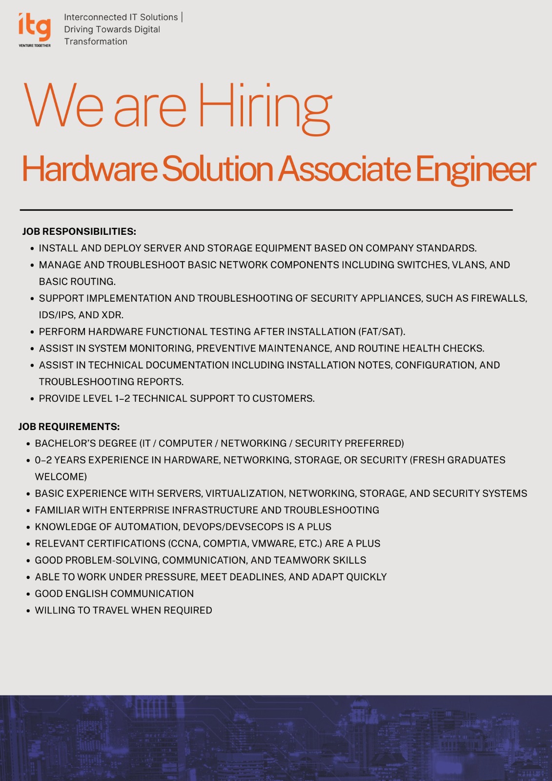 Hardware Solution Associate Engineer