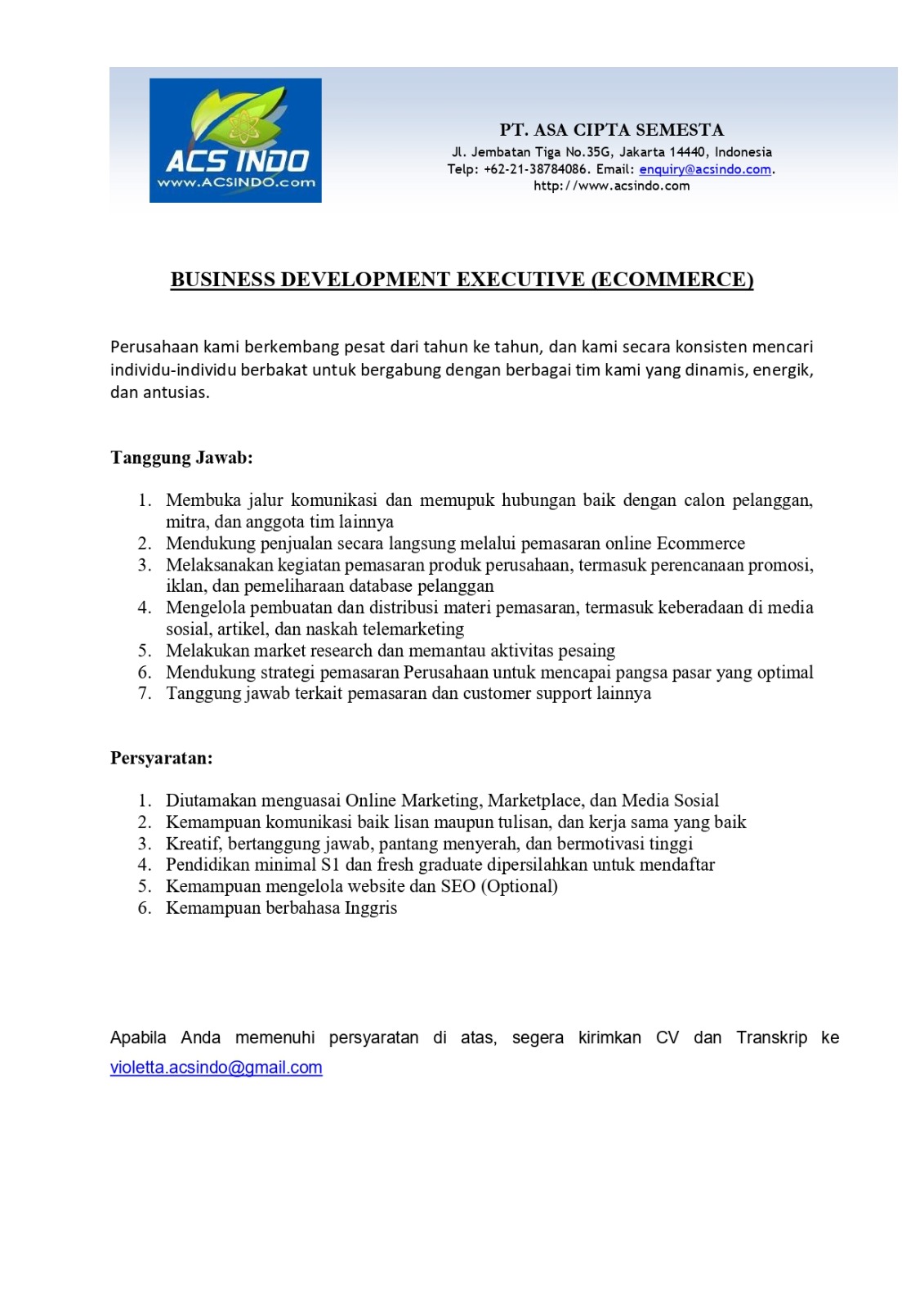 Business Development Executive 