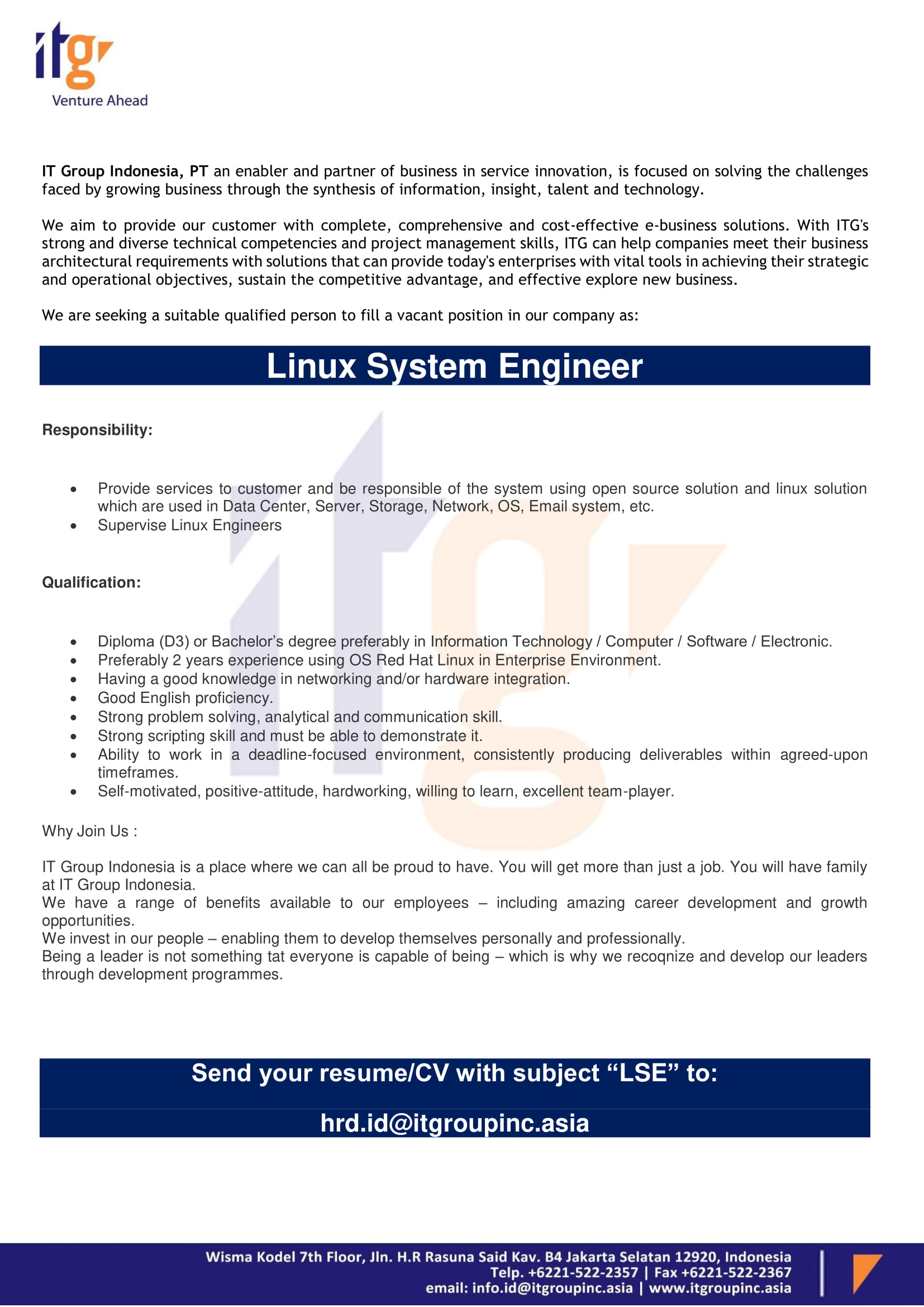 Linux System Engineer