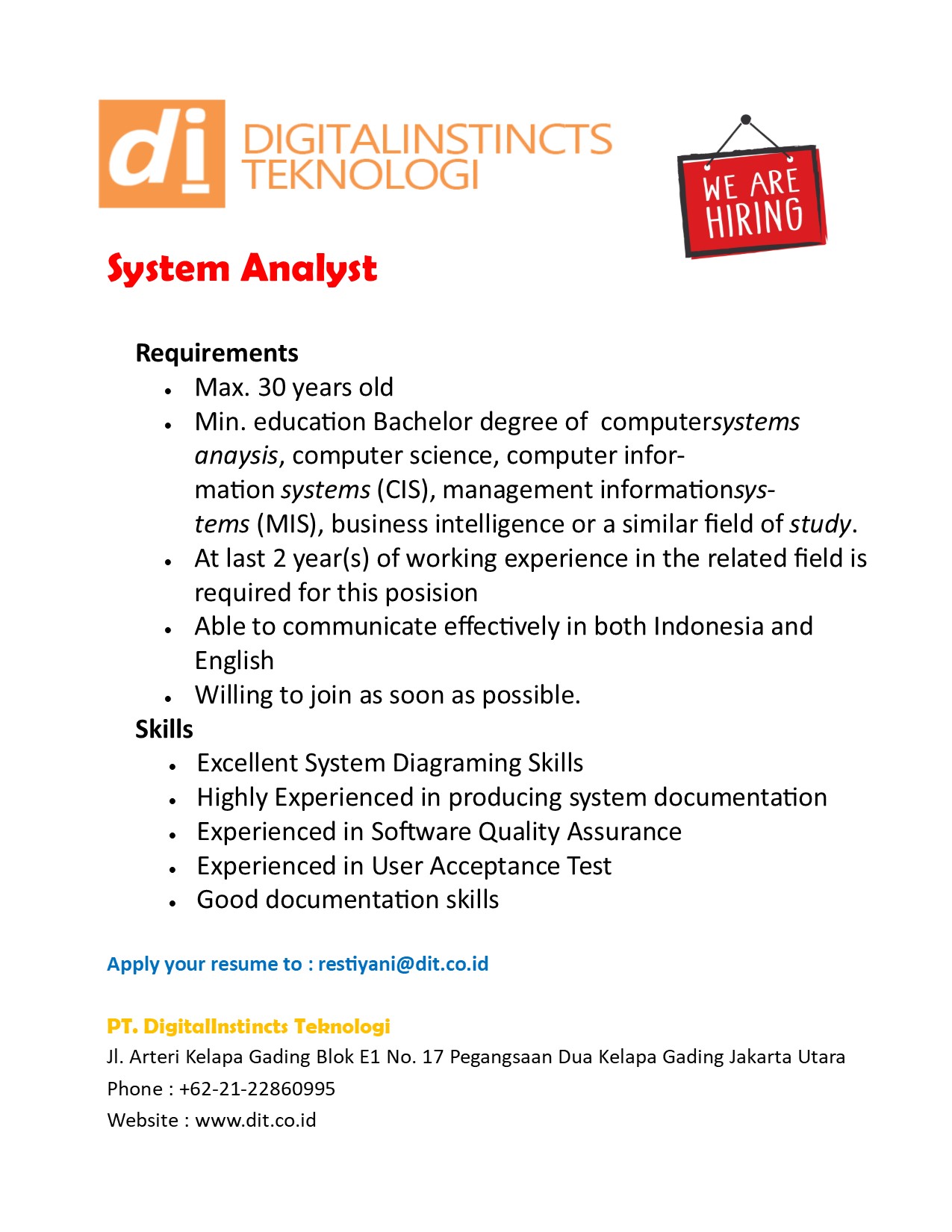 System Analyst