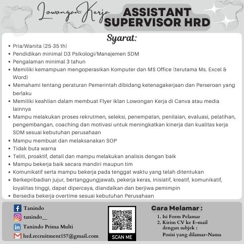 Assistant Supervisor HRD