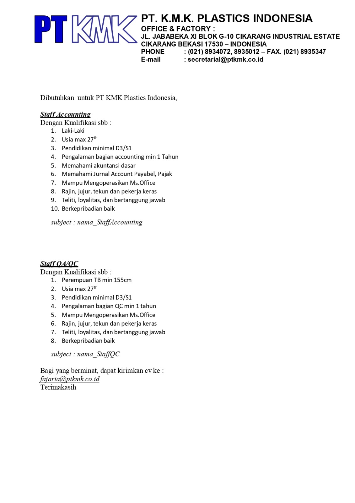 Staff Accounting