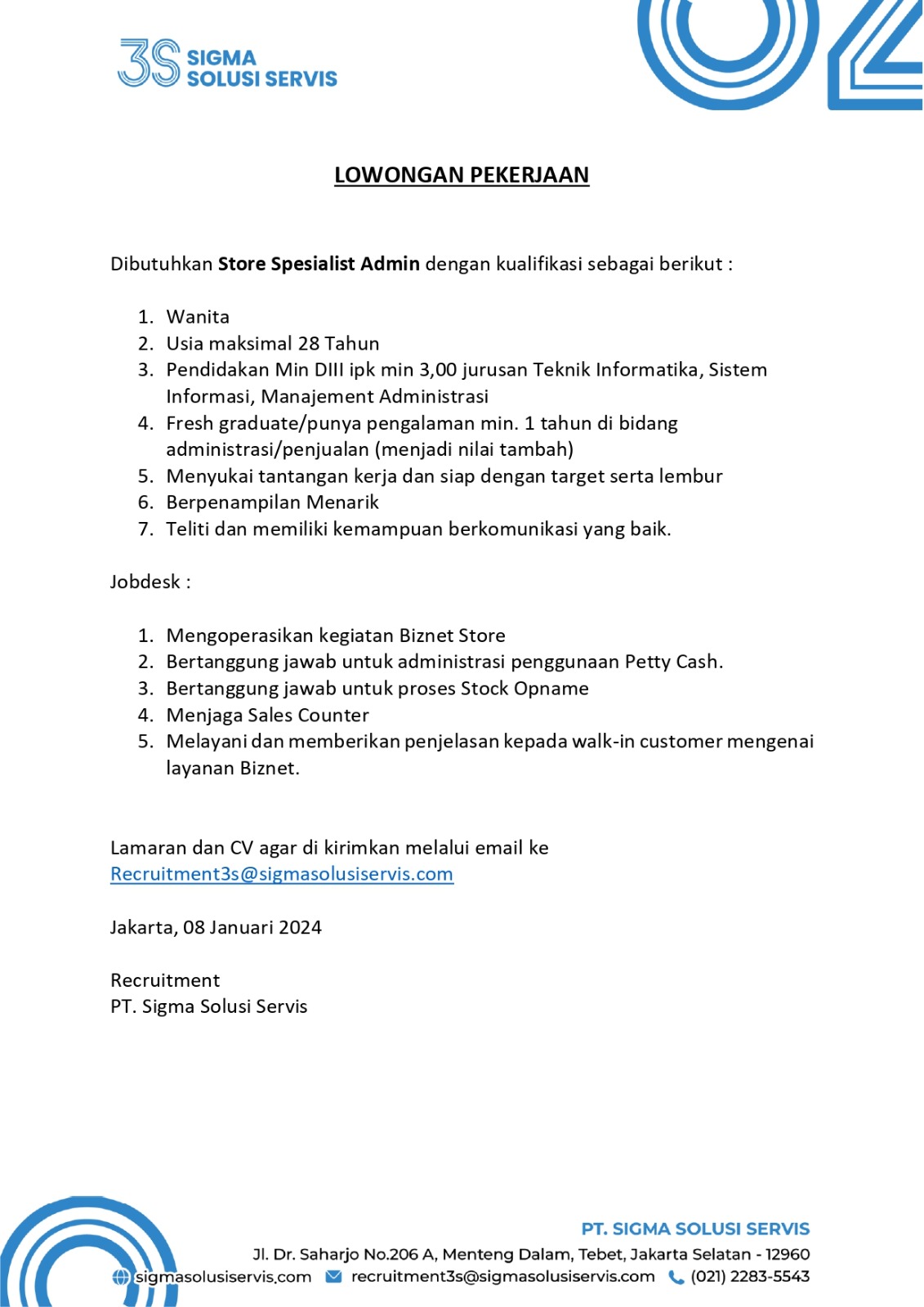 Store Spesialis Admin