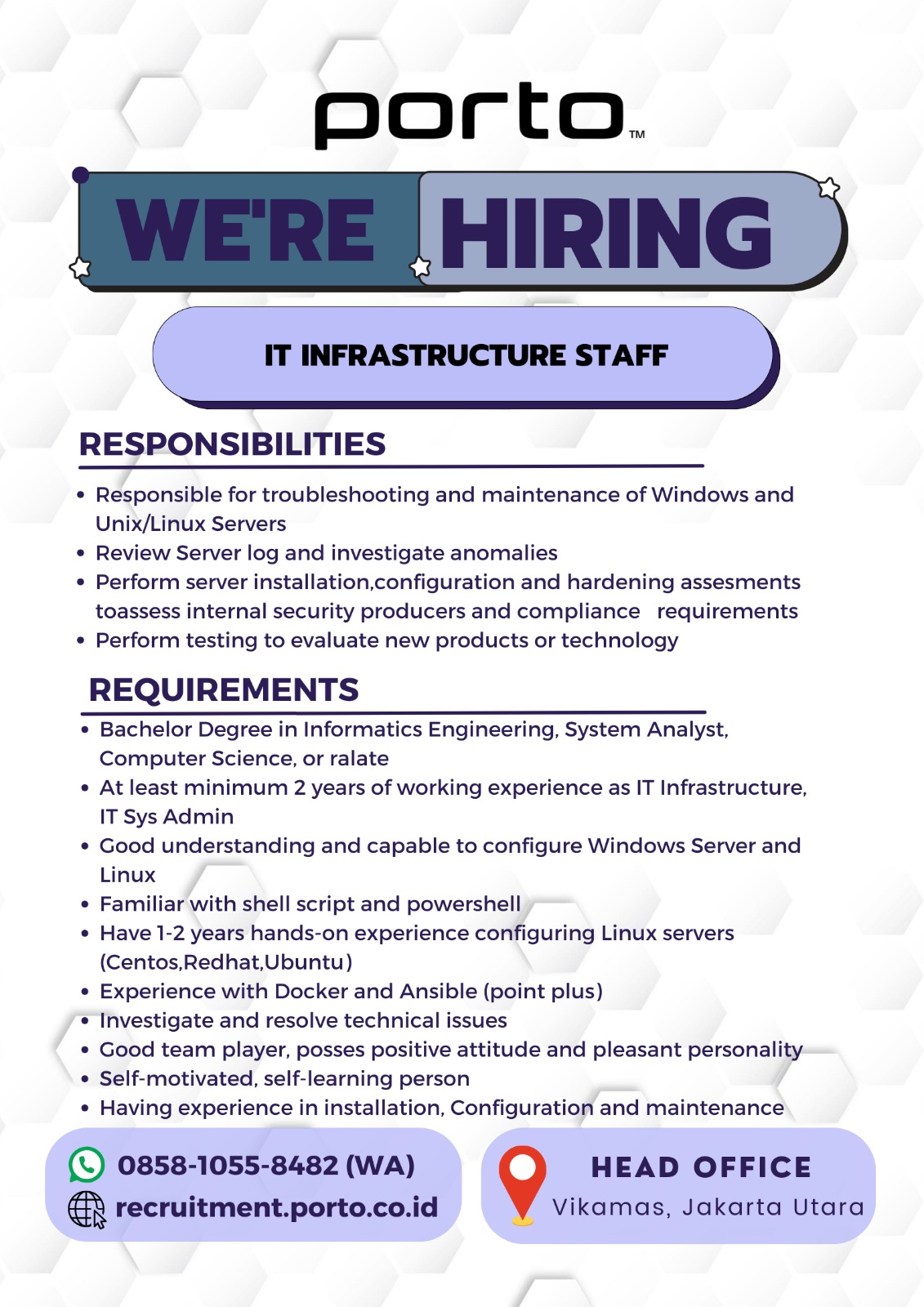 IT Infrastructure Staf