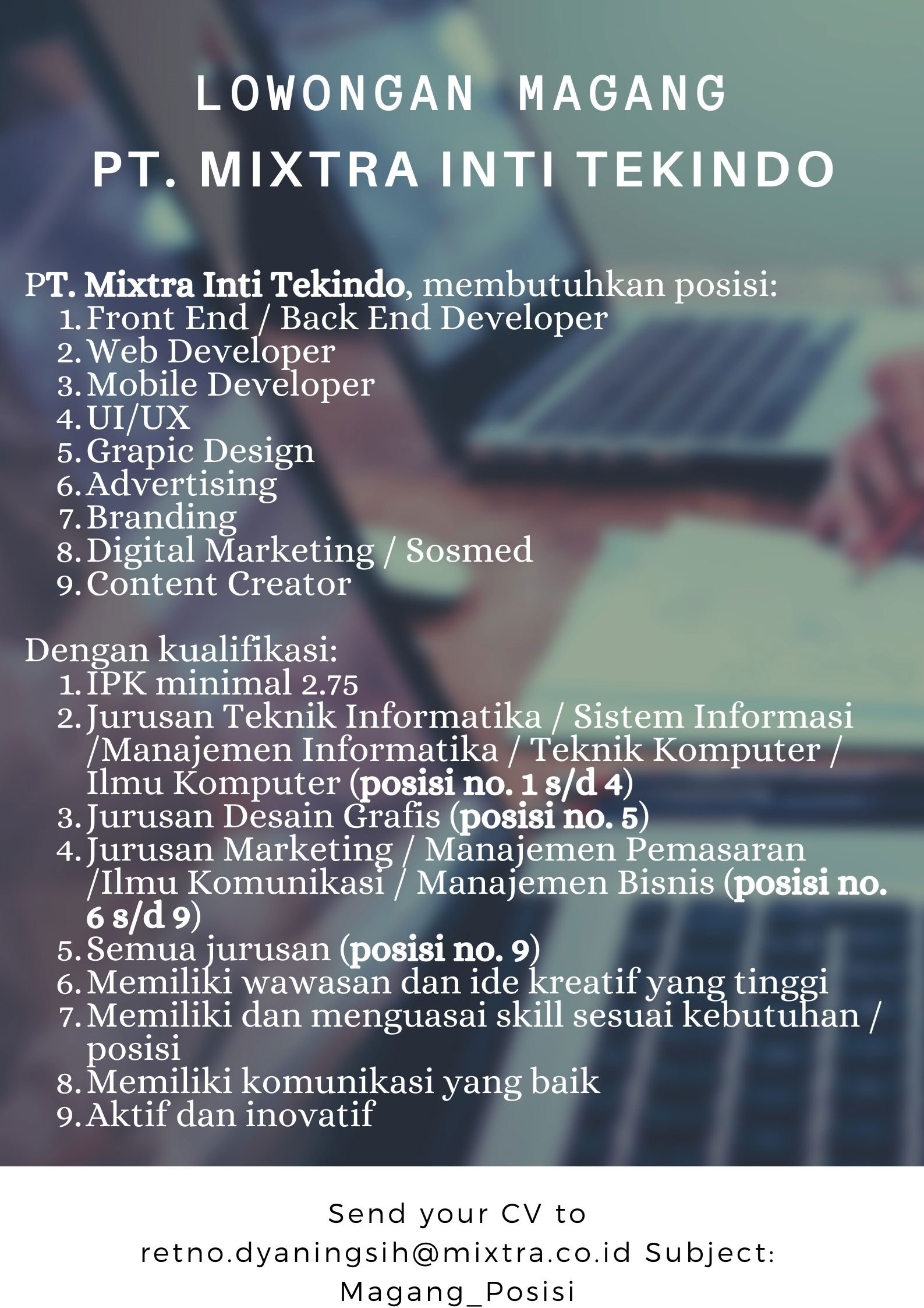 Poster Magang